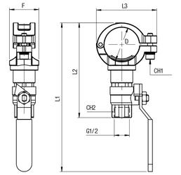 FEMALE SADDLE CLAMP CONNECTOR WITH VALVE